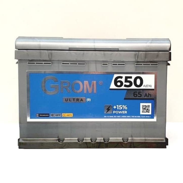 GROM PREMIUM 65ah Акумулятор GROM PREMIUM 65ah L+650A - Зображення 1