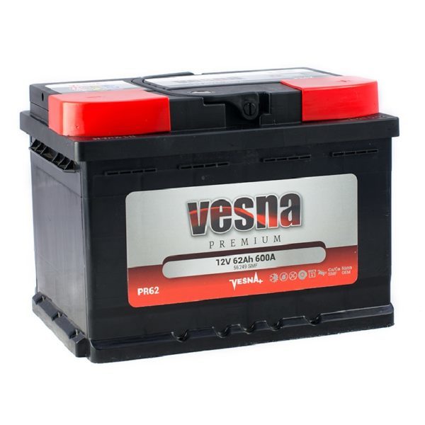 Vesna Premium 62 Ah R+ 600A