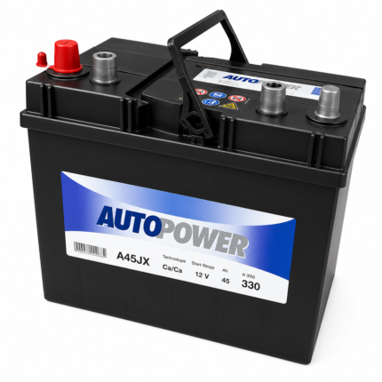 Аккумулятор AUTOPOWER 45 А.ч L+. Азия узкий, тонкие клеммы