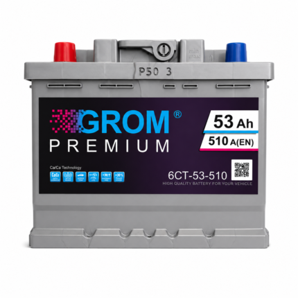 Аккумулятор GROM PREMIUM 53ah L+510A