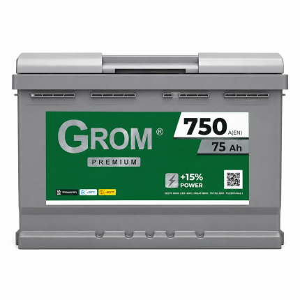 Аккумулятор GROM PREMIUM 75ah R+750A
