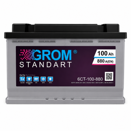 Аккумулятор GROM STANDART 100ah R+880A