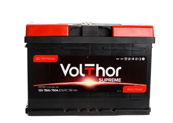 VolThor 6CT-78 АзЕ Supreme 78 Ah 750A R