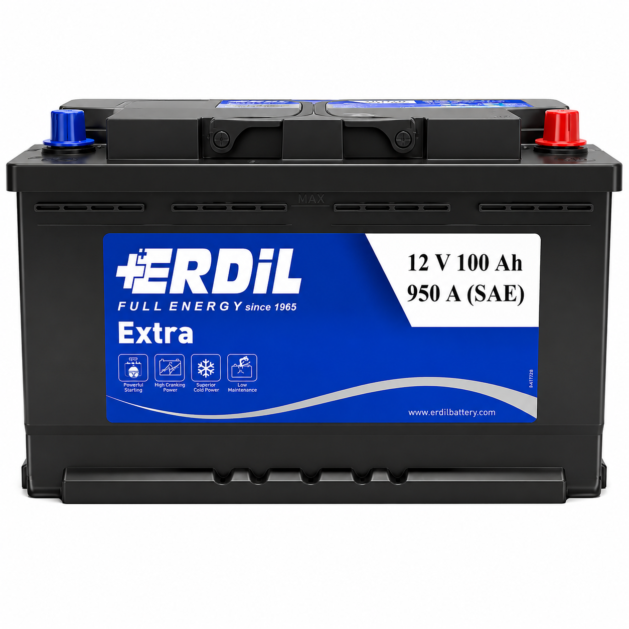 Аккумулятор ERDIL R+ 100Ah 950A Аккумулятор ERDIL R+ 100Ah 950A