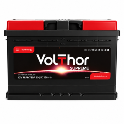 Аккумулятор VolThor 6CT-78 АзЕ Supreme 78 Ah 750A R
