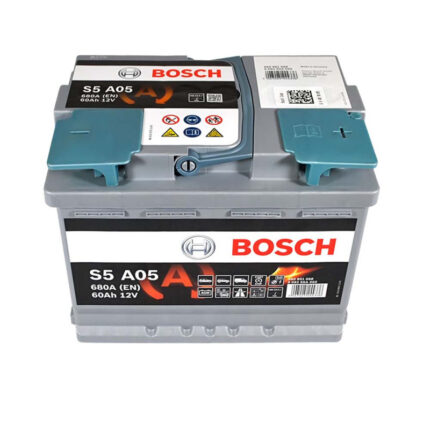 Аккумулятор BOSCH AGM S5A 050 (L2) 60Ah 680A R+ вид сверху