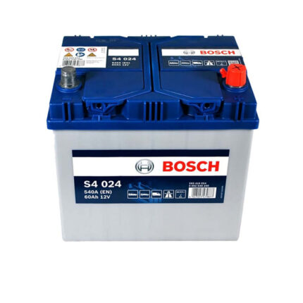 Аккумулятор BOSCH S40 240 (D23) Asia 60Ah 540A R+ вид сверху