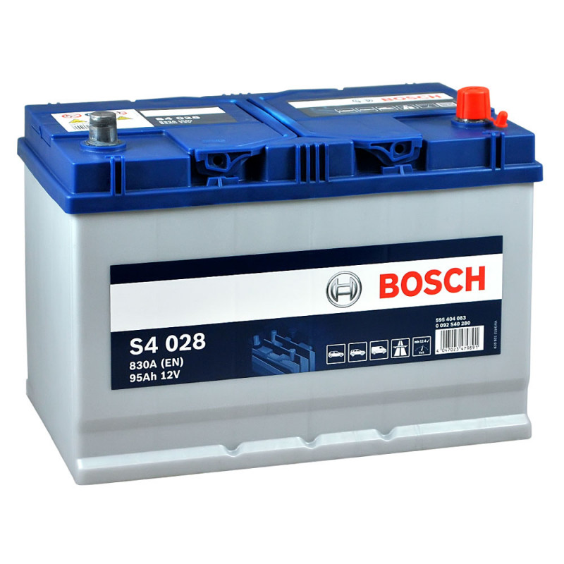 Аккумулятор BOSCH S40 280 (D31) Asia 95Ah 830A R+ Аккумулятор BOSCH S40 280 (D31) Asia 95Ah 830A R+ — изображение 1