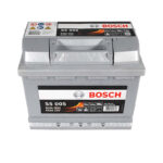 Аккумулятор BOSCH S50 050 (L2) 63Ah 610A R+ вид сверху