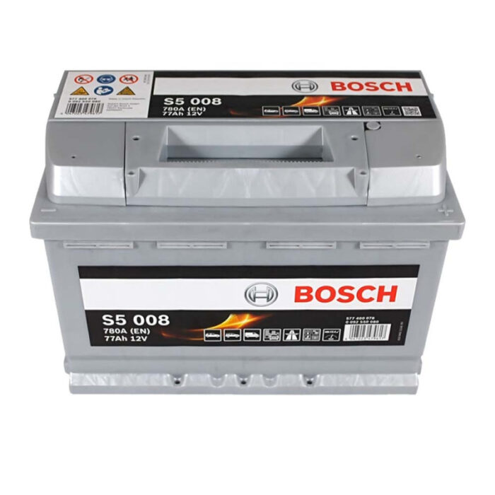 Аккумулятор BOSCH S50 080 77Ah 780A R+ вид сверху