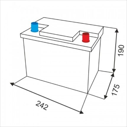 Аккумулятор Bosch S4 005 60Ah 540A L+ размеры