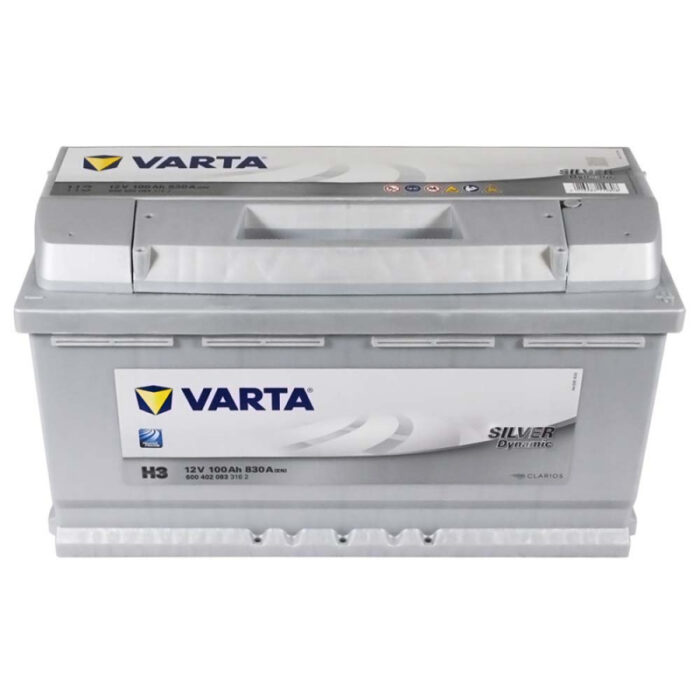 Аккумулятор Varta Silver Dynamic (H3) 100Ah 830A R+ (L5) вид сверху