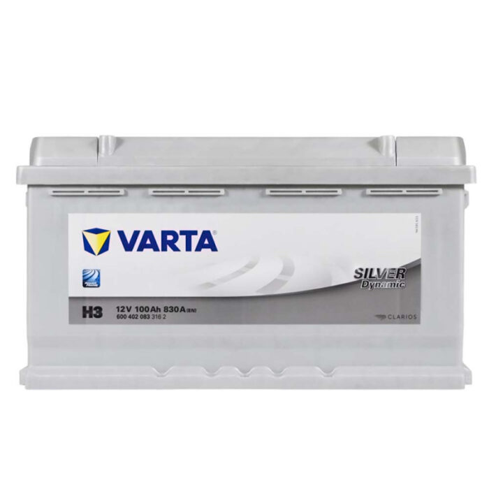 Аккумулятор Varta Silver Dynamic (H3) 100Ah 830A R+ (L5) вид спереди