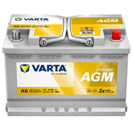 Аккумулятор Varta Dynamic AGM 80Ah 800A R+ (A6F21)