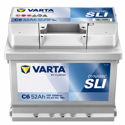 Аккумулятор Varta Dynamic (C6) 52Ah 520А R+ (LB1)