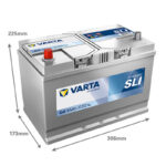 Аккумулятор Varta SLI Dynamic Asia (G8) 95Aз 830A L+ (D31) размеры