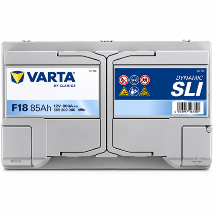 Аккумулятор Varta SLI Dynamic Азия (F18) 85Ah 800A R+ вид сверху